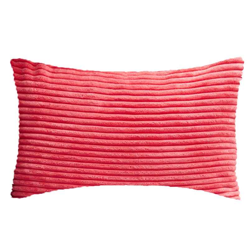 12''x20'' corduroy stripe  lumbar support throw pillow | 10 colors soft textured wide wale design | cozy lumbar & accent pillow | insert included