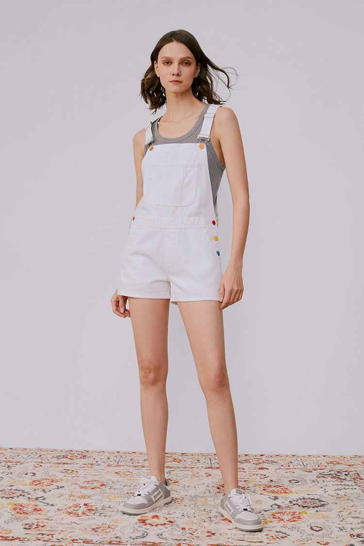 Rainbow Overall Shorts HJ109