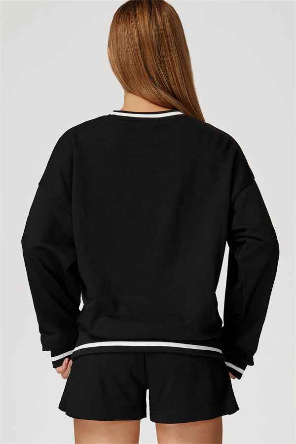 The Amara Sweatshirt Lounge Shorts 2-Piece Set
