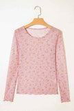 Floral Mesh Long Sleeve Top