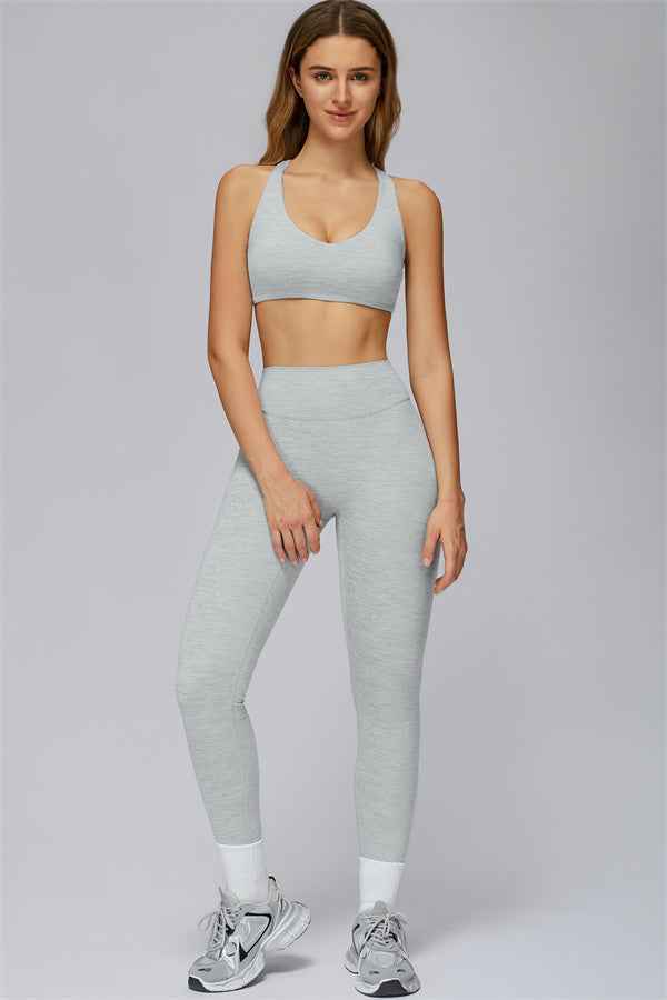 The Radiance Jacket Racerback Sports Bra Leggings 3-Piece Set