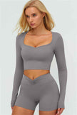 The Lushness Long Sleeve Crop top