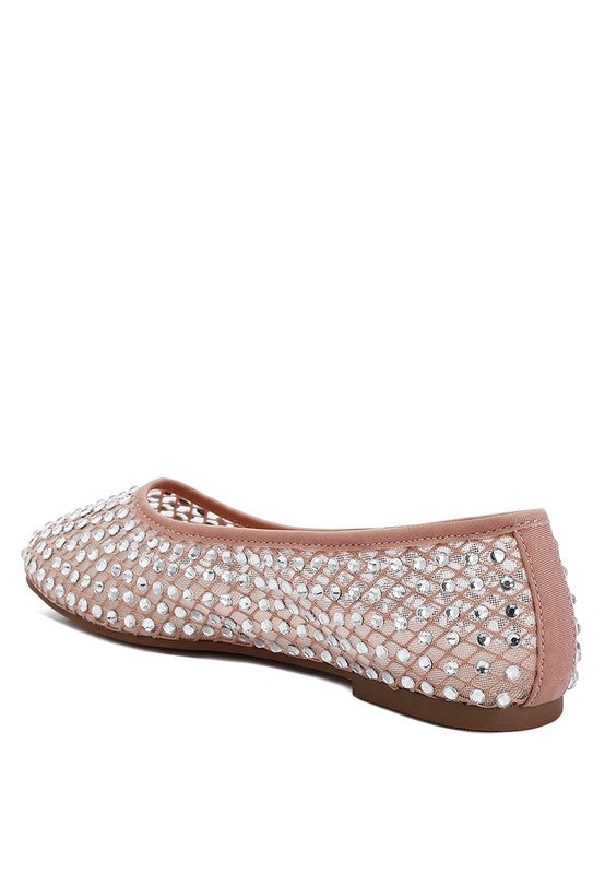 Orson Naked Rhinestone Ballerinas - Pikemla