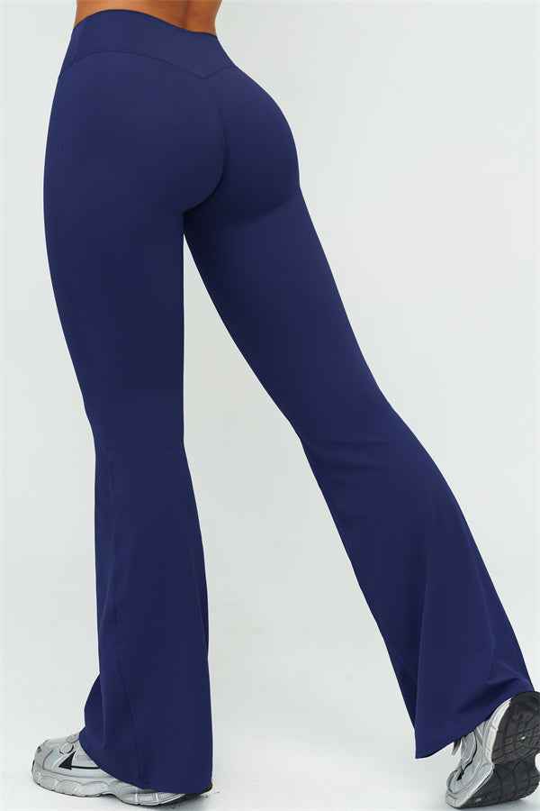 The Lushness V-Back Sports Bra Flared Leggings 2-Piece Set