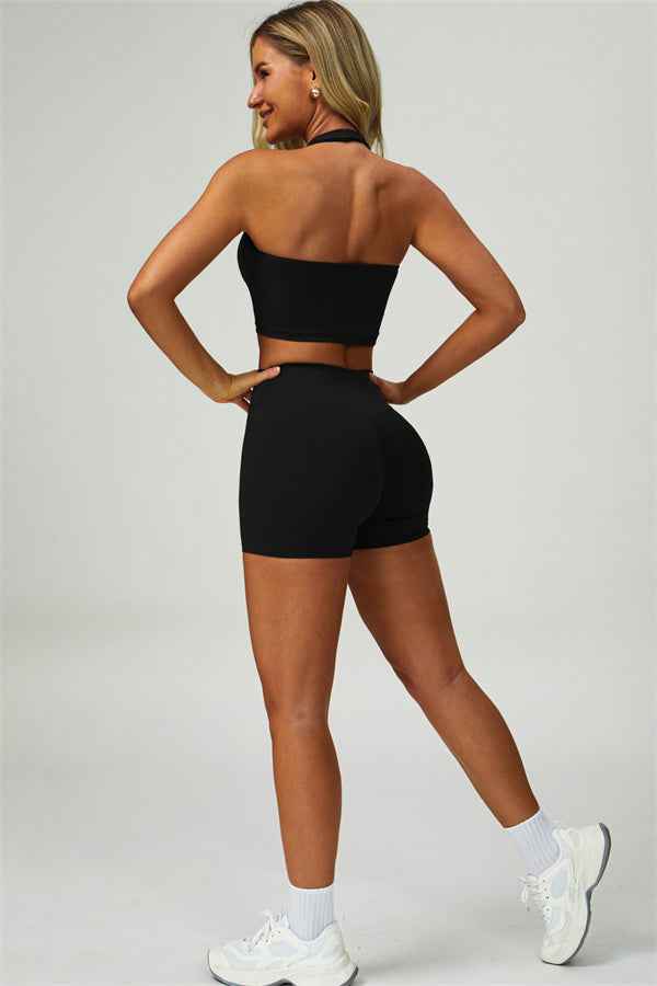The Seraphine Halter Crop Top Shorts 2-Piece Set