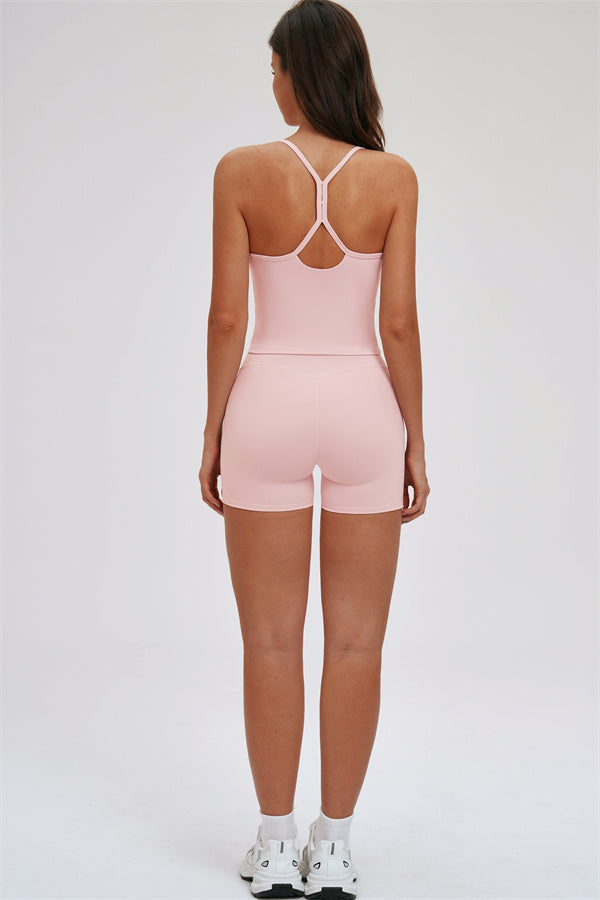 The Svelte Cross Back Tank Top Shorts 2-Piece Set