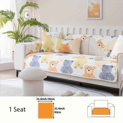 Bohemian Chic Ice Silk Sofa Cover | Extra Large Pet-Friendly Slipcover