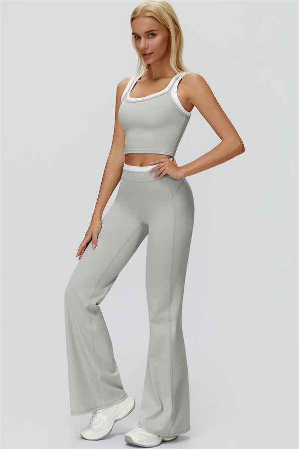 The Canyon Crop Tank Flared Leggings 2-Piece Set