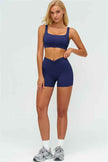 The Lushness V-Back Sports Bra Shorts 2-Piece Set
