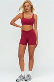 The Lushness V-Back Sports Bra Shorts 2-Piece Set