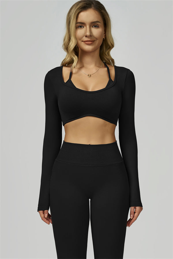 The Prime Long Sleeve Crop Top Leggings 2-Piece Set