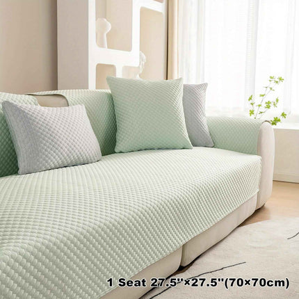 Breathable Ice Silk Light Gray Couch Cover - Cooling & Anti-Scratch