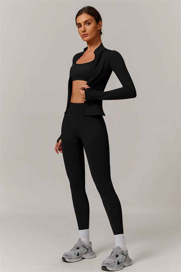 The Nova Luxe Jacket Sports Bra Leggings 3-Piece Set