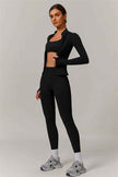 The Nova Luxe Jacket Sports Bra Leggings 3-Piece Set