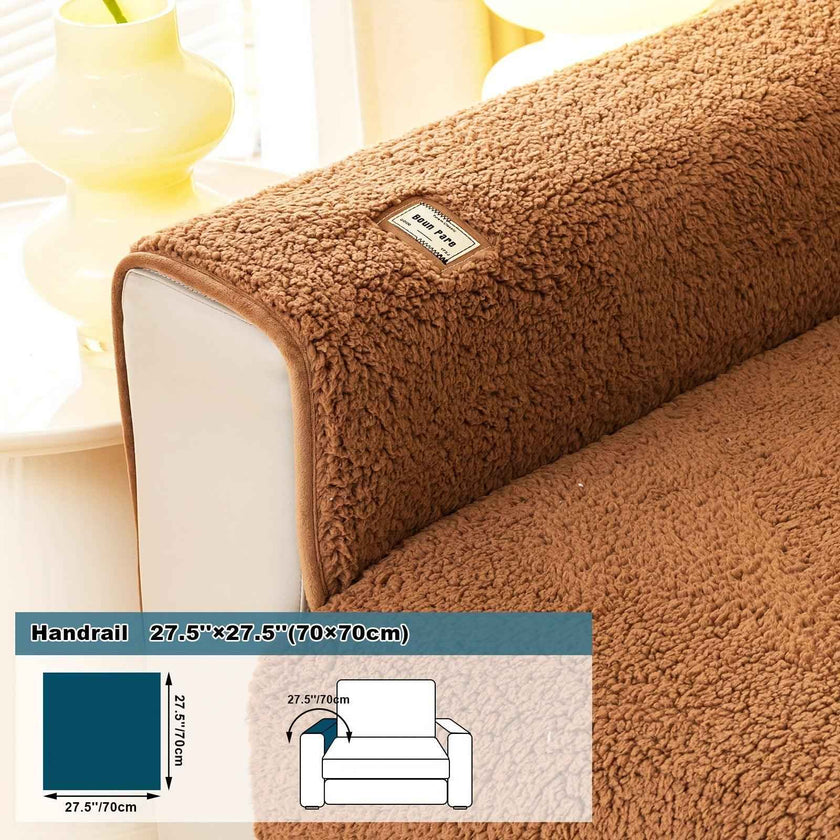 Durable 3 cushion couch cover | High-Quality Plush Sherpa Sofa Cover
