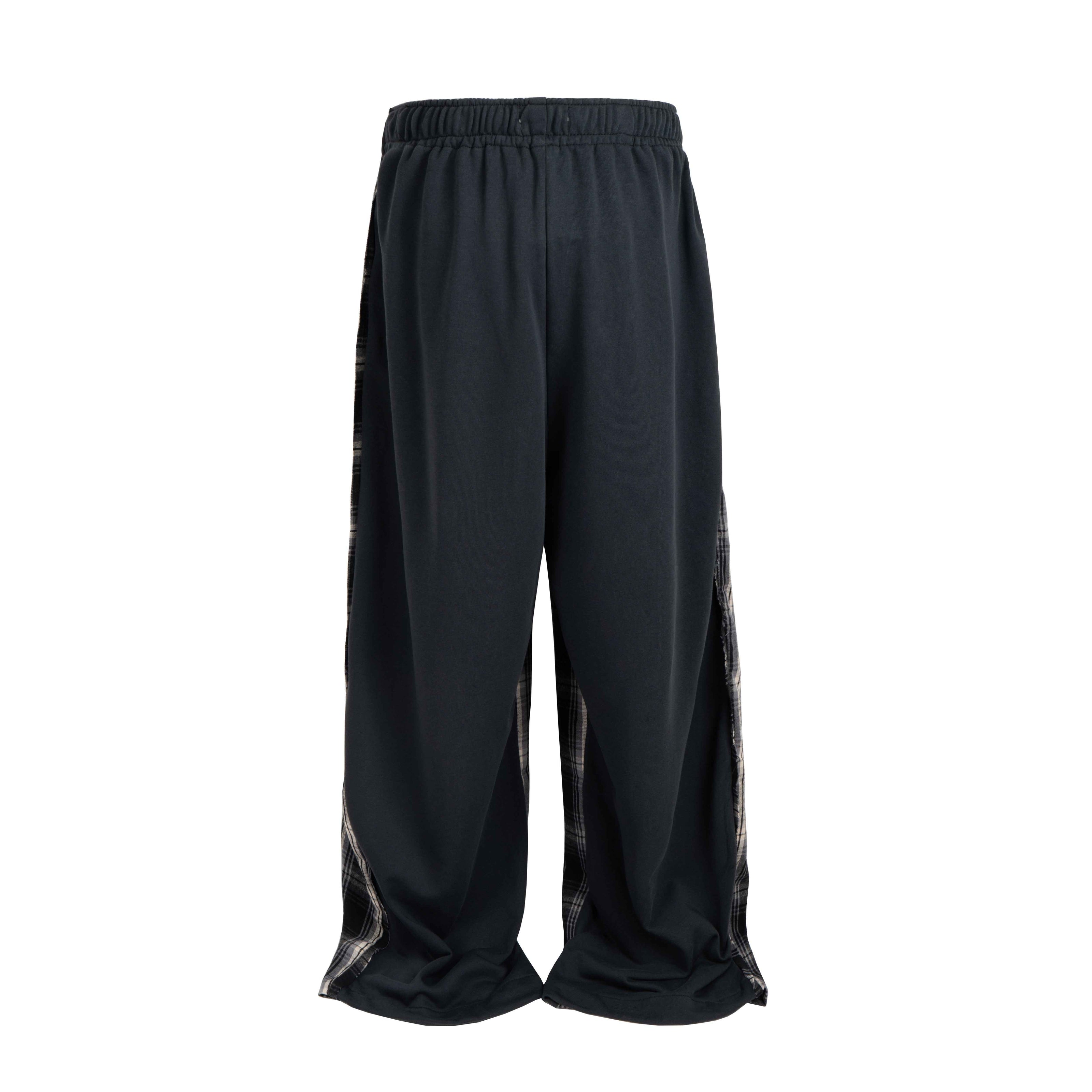 PLAID SPLIT SWEATPANTS