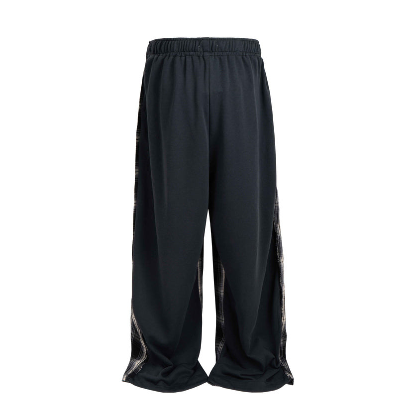 PLAID SPLIT SWEATPANTS