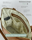 The Lillian Diaper Bag - Cognac