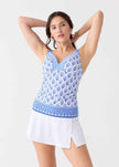 Palm Beach Embroidered Tankini Top