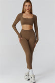 The Reign Long Sleeve Crop Top Leggings 2-Piece Set