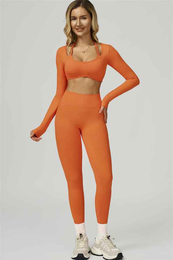 The Prime Long Sleeve Crop Top Leggings 2-Piece Set