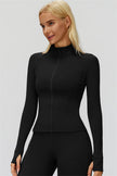 The FemmeFit Zip Jacket Straight Leg Pants 2-Piece Set