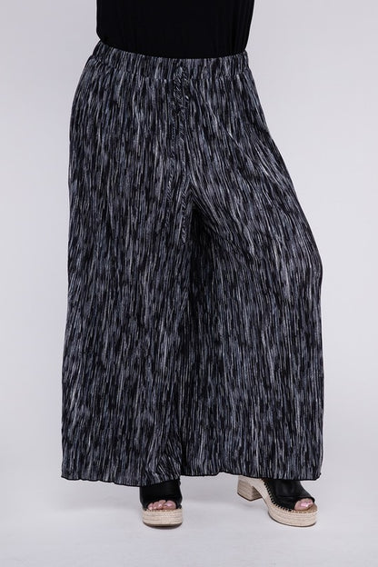 Drawstring Waist Wide Leg Pants - Pikemla