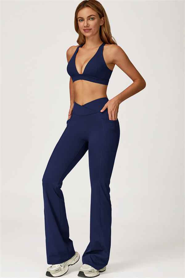 The Glacier Sports Bra Flared Leggings 2-Piece Set