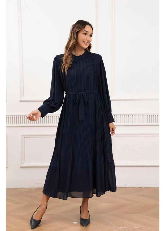 Navy Charm Midi Dress