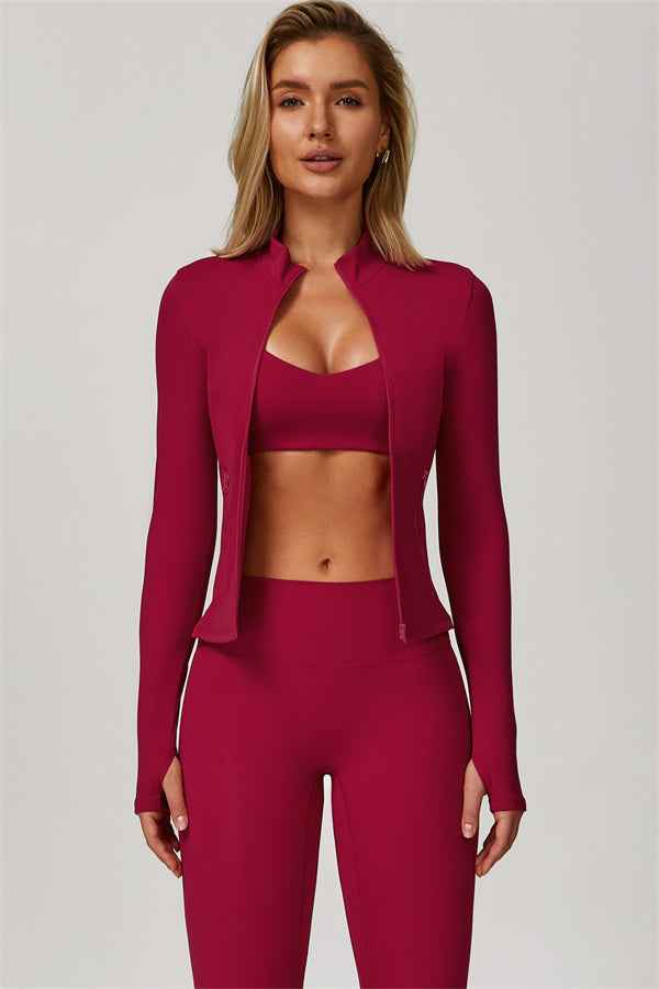 The Refresh Jacket Sports Bra Leggings 3-Piece Set