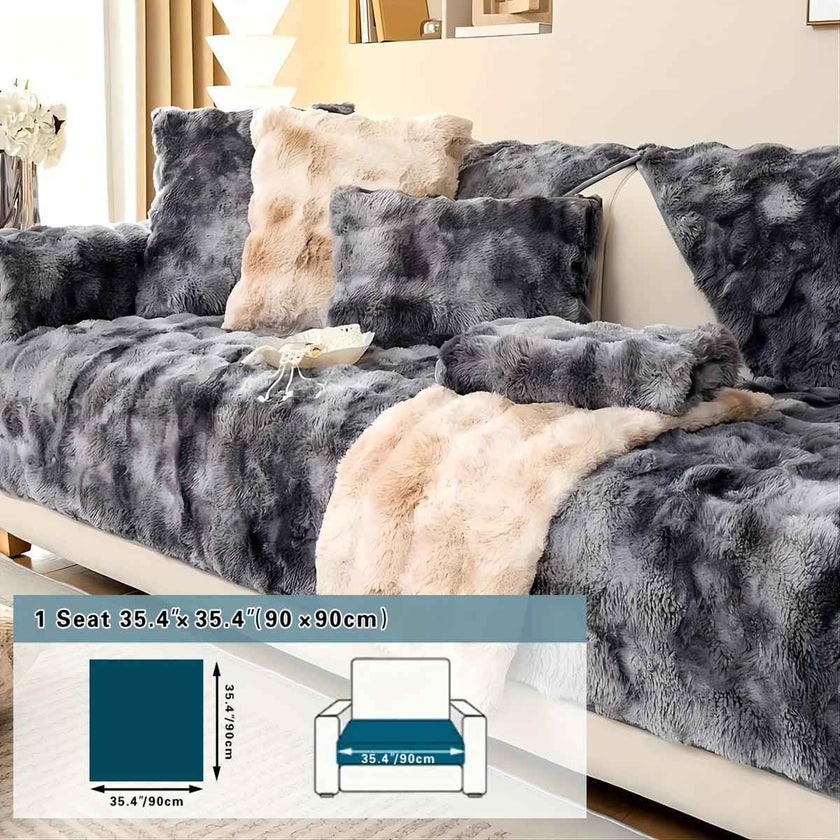 Luxurious Gradient Velvet Sofa Cover
