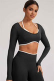 The Elevate New Long Sleeve Crop top Leggings 2-Piece Set