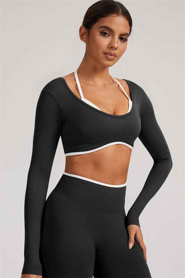 The Elevate New Long Sleeve Crop top Leggings 2-Piece Set