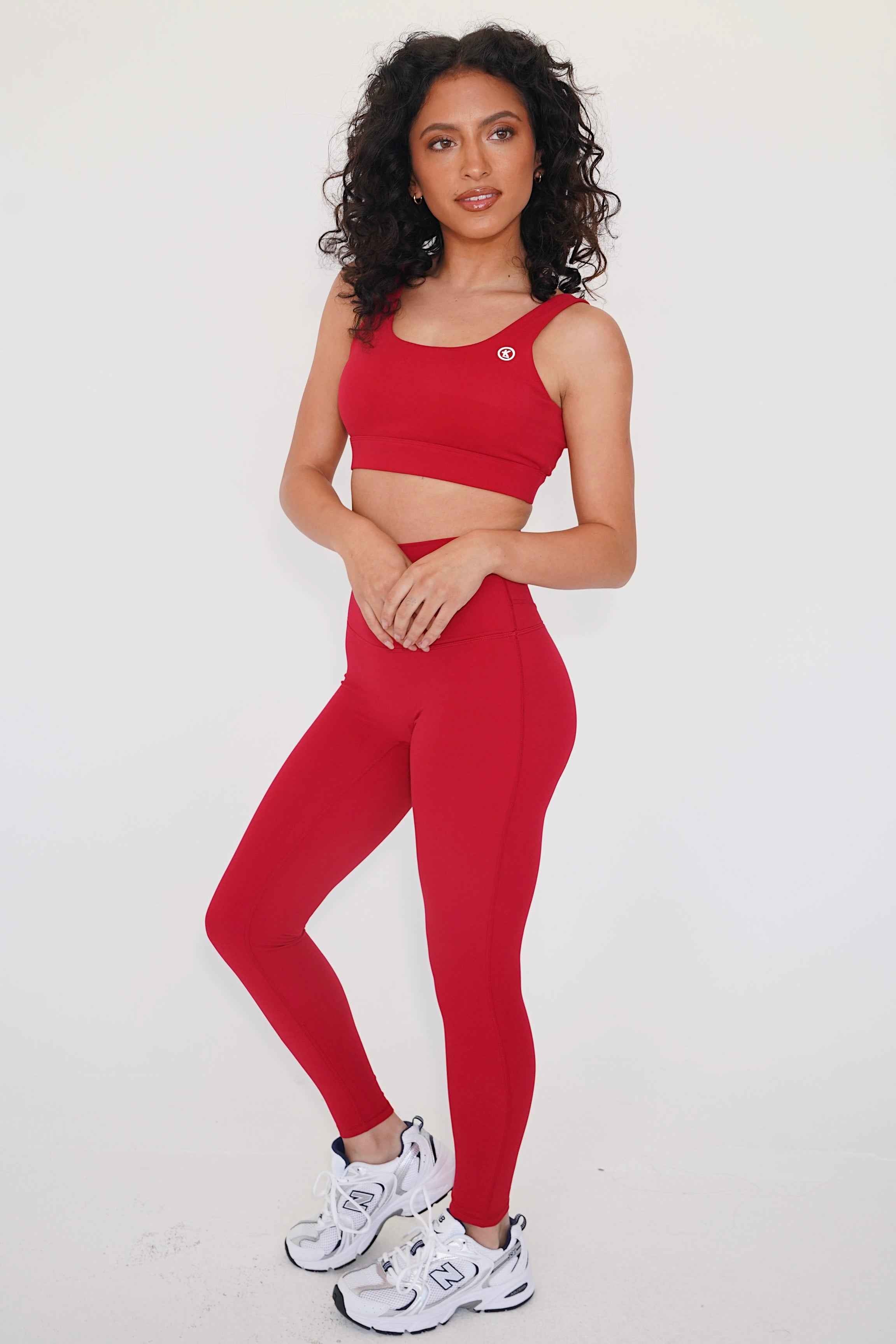 I am Beautifully Radiant Quick Dry Red Yoga Legging