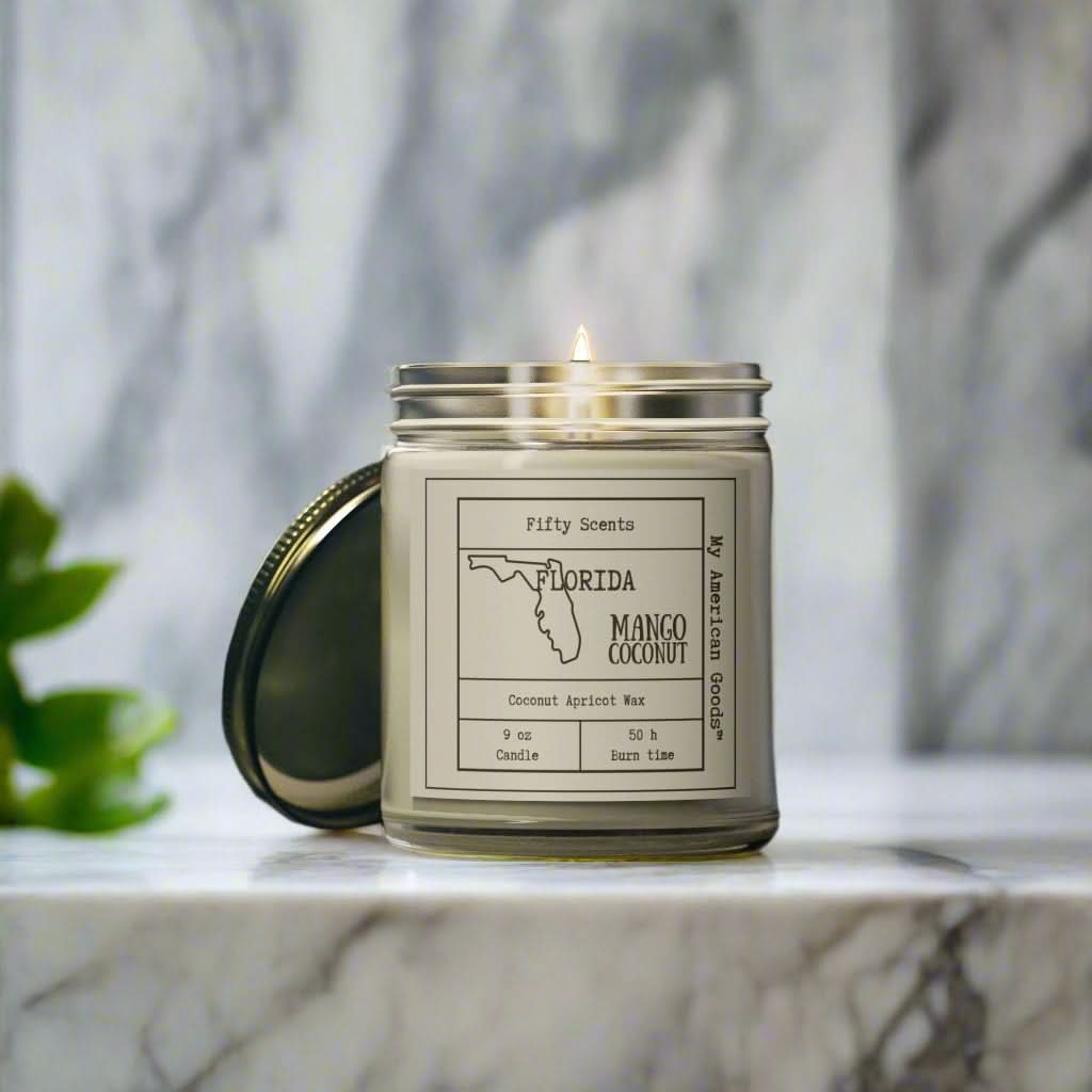 Florida Mango Coconut Scented Candle - Aromatic Home Decor