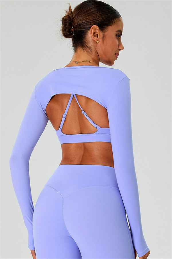 The Ember Sports Bra Crop Top Shorts 3-Piece Set