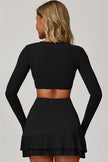 The Lavish Long Sleeve Cut-out Crop Top