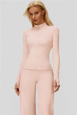 The FemmeFit Zip Jacket Straight Leg Pants 2-Piece Set