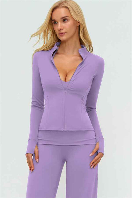 The Twirl Zip Jacket Straight Leg Pants 2-Piece Set