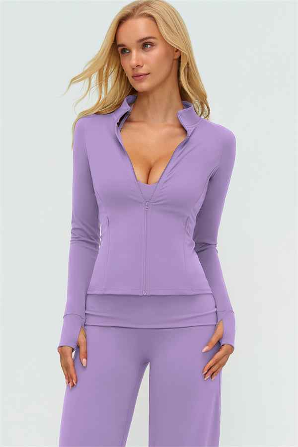 The Twirl Zip Jacket Straight Leg Pants 2-Piece Set