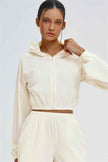 The Svelte UV protection Crop Hoodie Sweatpants 2-Piece Set