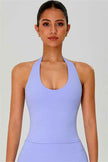 The Solid Halter Tank Top Leggings 2-Piece Set