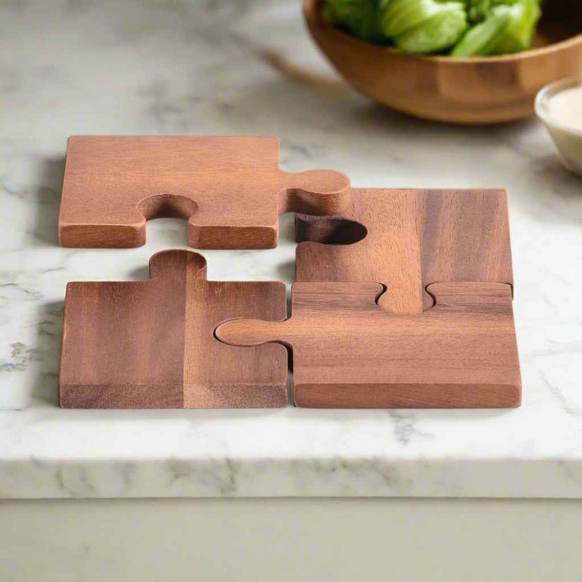 Puzzle Piece Coasters -s/4