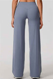 The Nestle Long Sleeve Crop Top Straight Leg Pants 2-Piece Set