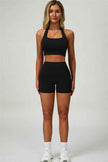 The Seraphine Halter Crop Top Shorts 2-Piece Set