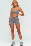 The Lushness Y-Back Sports Bra Shorts 2-Piece Set