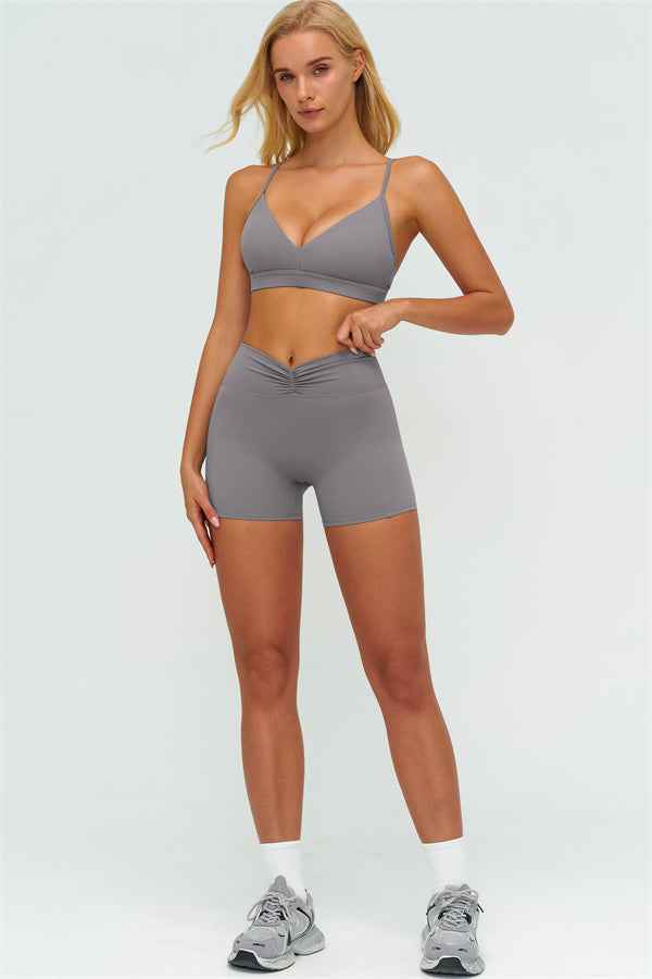 The Lushness Y-Back Sports Bra Shorts 2-Piece Set