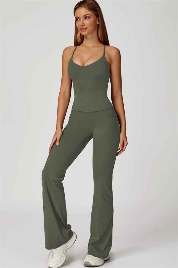The Propel Crop Top Flared Leggings 2-Piece Set