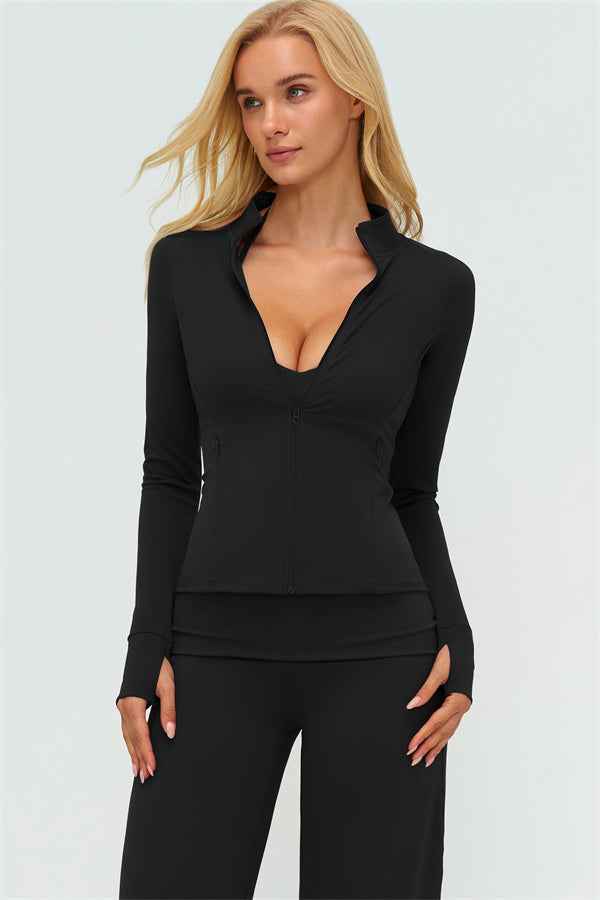 The Twirl Zip Jacket Straight Leg Pants 2-Piece Set