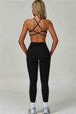 The Bold Cross Back Sports Bra Leggings 2-Piece Set